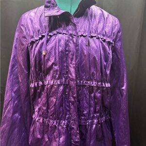 Laura Ashley Shimmering Purple Trench Coat